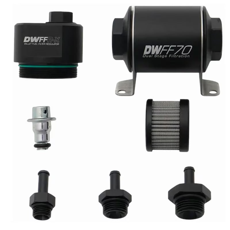 Regolatore e Filtro Benzina Deatschwerks DWFFR-X 70 mm (10 Microns)