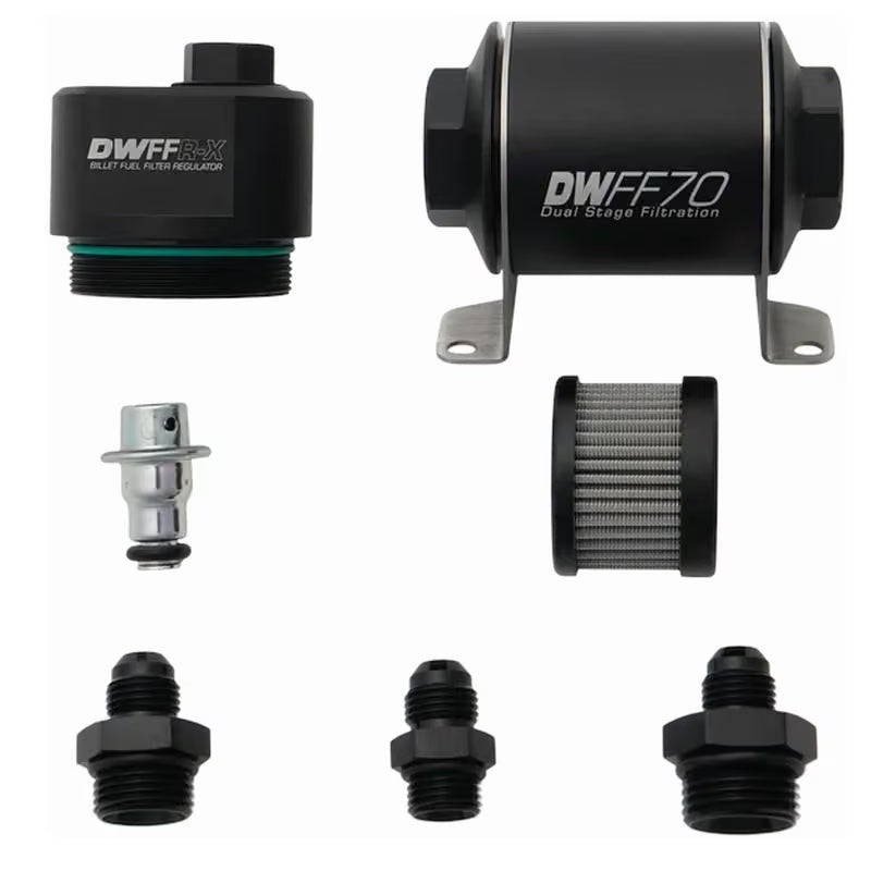 Regolatore e Filtro Benzina Deatschwerks DWFFR-X 70 mm (10 Microns)