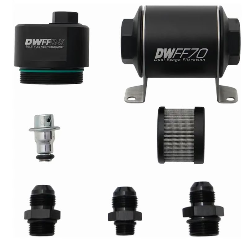 Regolatore e Filtro Benzina Deatschwerks DWFFR-X 70 mm (10 Microns)
