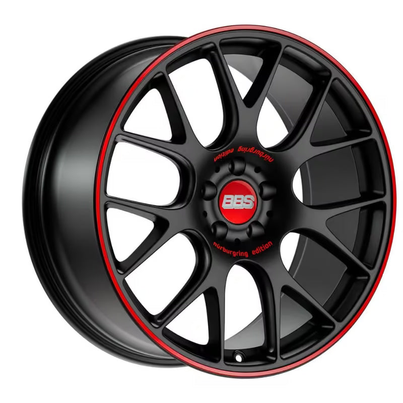 Carica immagine in Galleria Viewer, Cerchio BBS CH-R 8,5x18 5x112 ET42 - Nero opaco (Nürburgring Edition)
