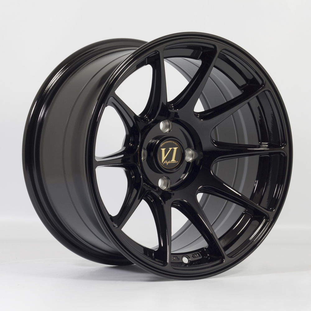 Cerchio 6Performance BDR 8,25x15 4x100 ET0 - Nero lucido