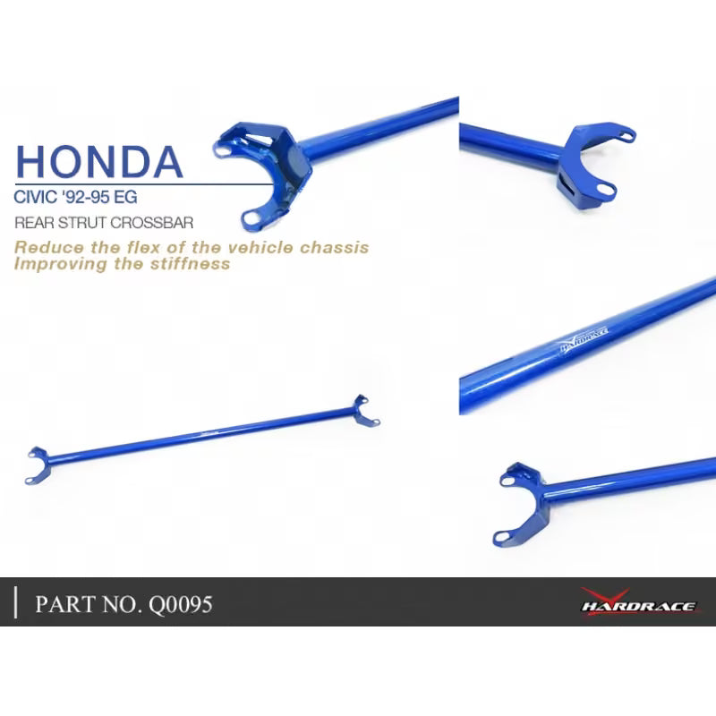 Carica immagine in Galleria Viewer, Barra Duomi Superiore Posteriore Hardrace Nera per Honda Civic EG / EH / EJ
