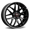 Cerchio Momo Competizione 8,5x20 5x108 ET42 - Nero lucido con bordo lucidato