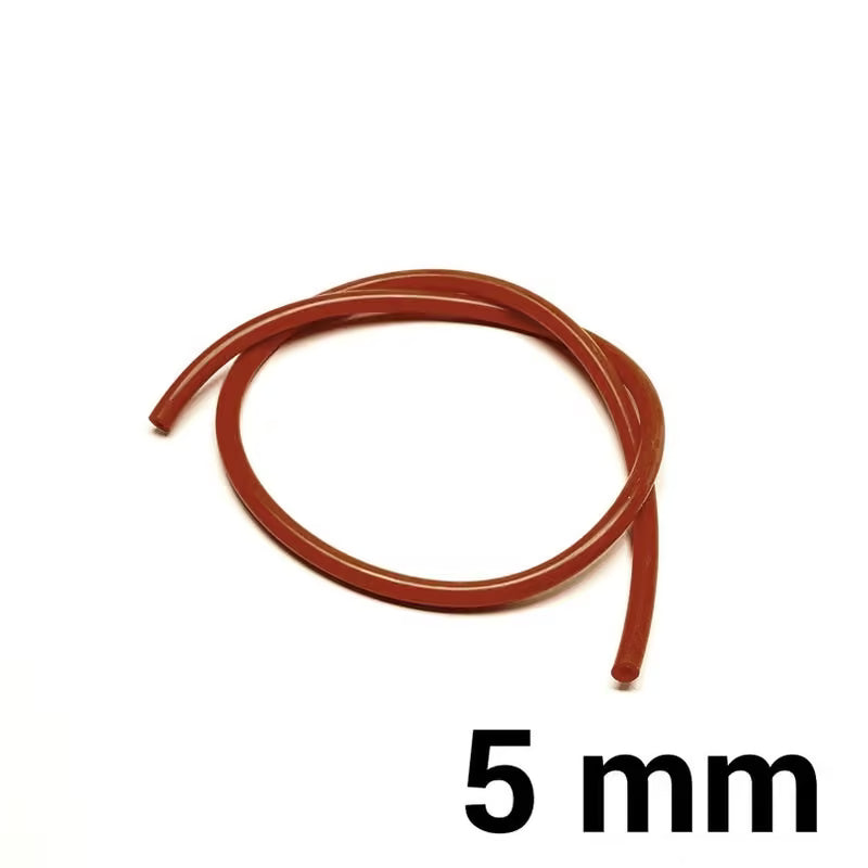 Tubo Depressione Silicone 5 mm - Rosso Scuro