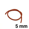 Tubo Depressione Silicone 5 mm - Rosso Scuro