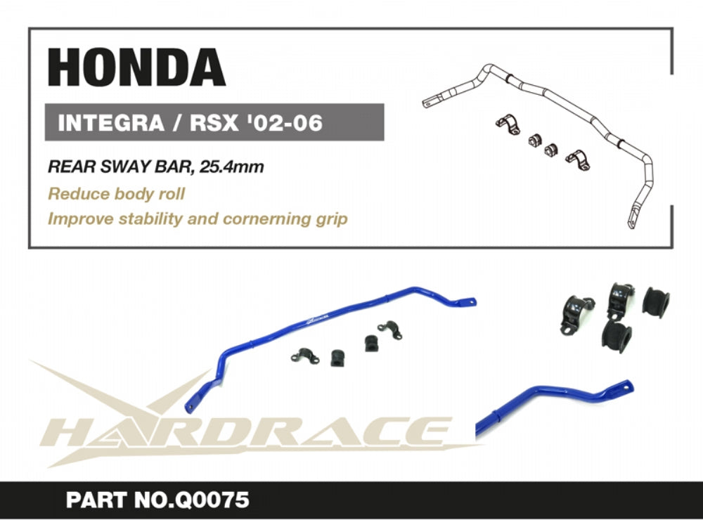 Barra Stabilizzatrice Posteriore Hardrace per Honda Civic EP / ES1 / EM2