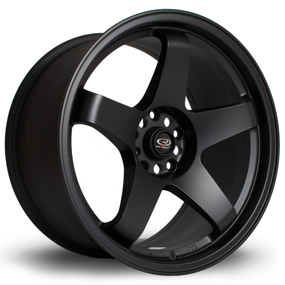 Cerchio Rota GTR 9,5x18 5x114.3 ET12 - Nero opaco