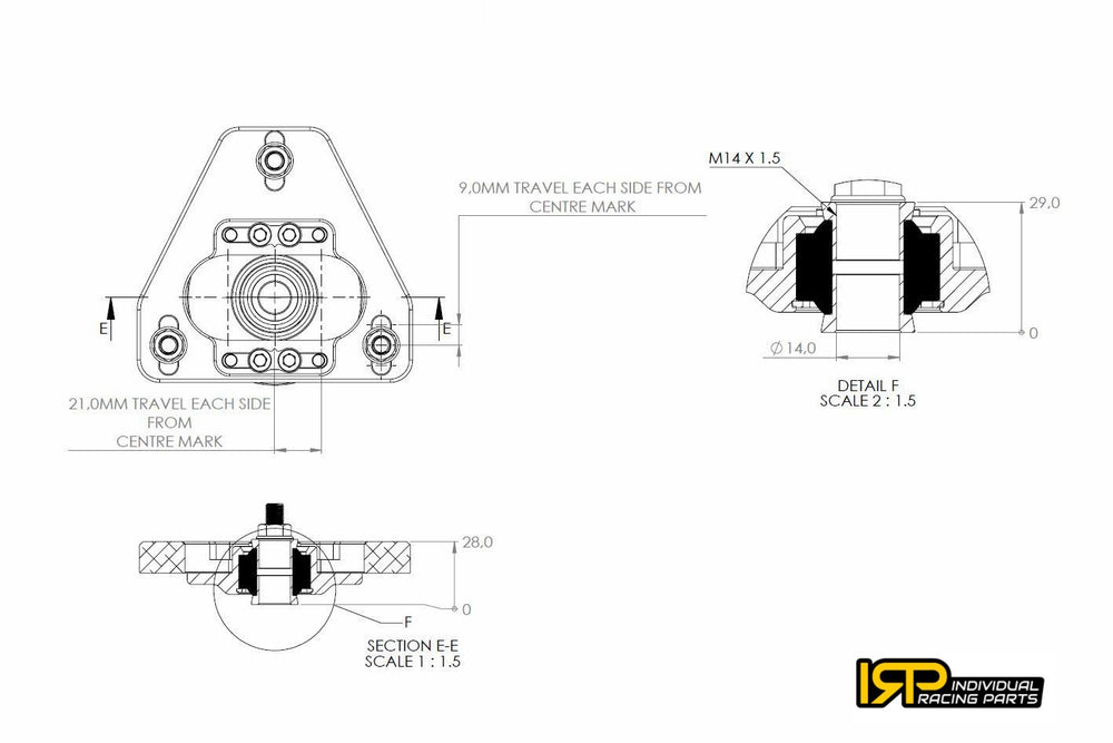 Piastre Camber su Uniball con Incidenza Regolabile IRP per Assetti a Ghiera BMW E36