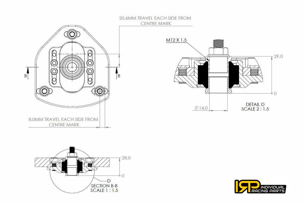 Piastre Camber su Uniball con Incidenza Regolabile IRP per Assetti a Ghiera BMW E30