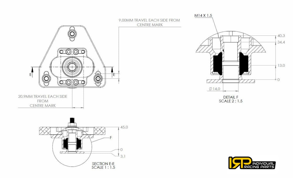 Piastre Camber su Uniball con Incidenza Regolabile IRP per Molle OEM BMW E36