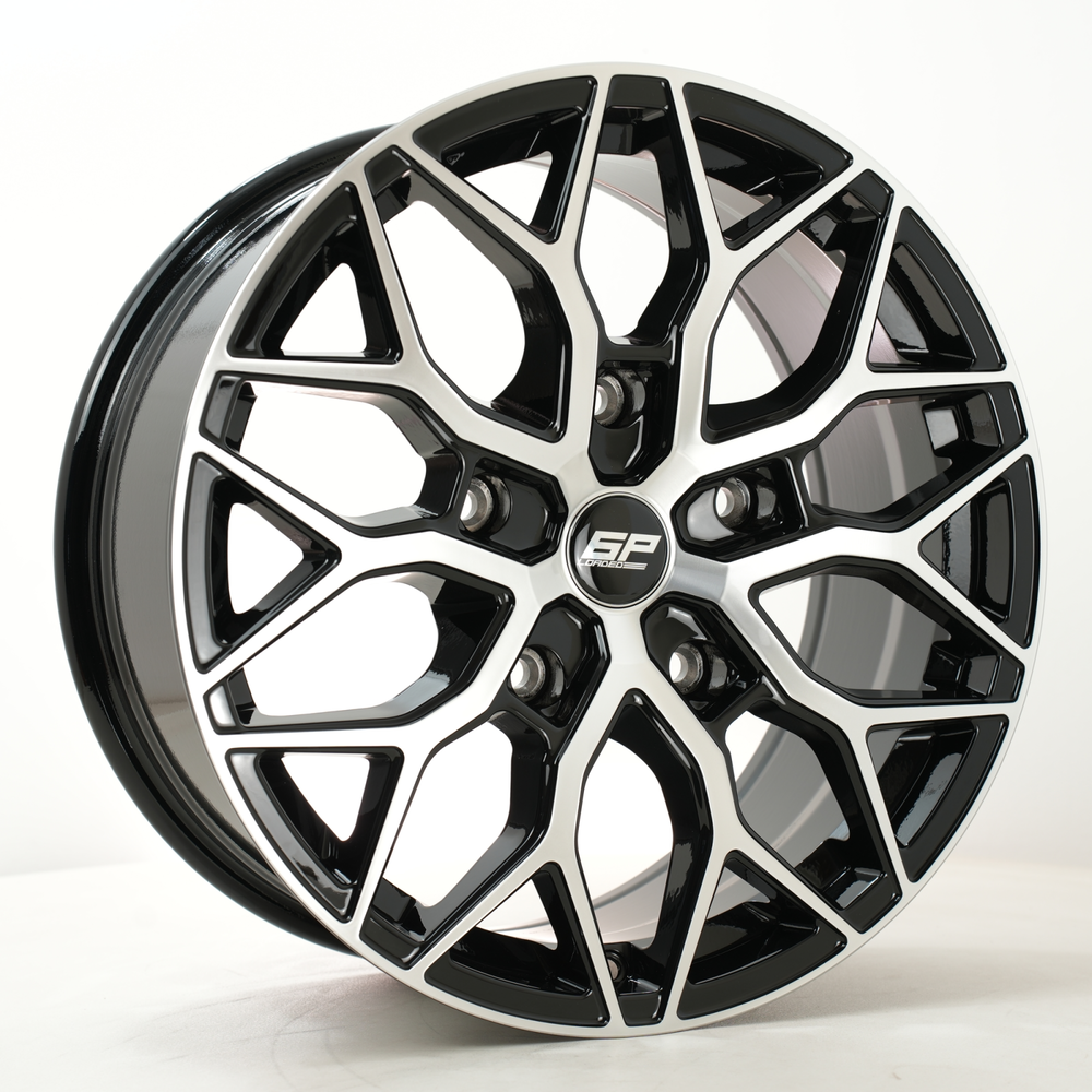 Cerchio 6Performance Loaded05 8x18 5x160 ET50 - Nero lucido con bordo lucidato
