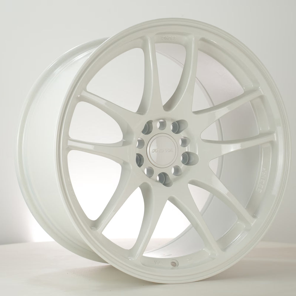 Cerchio Rota Torque 9,5x18 5x114.3 ET17 - Bianco