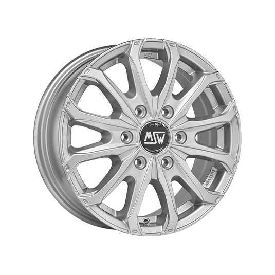 Cerchio MSW 48 Van 6,5x16 6x130 ET62 - Argento lucidato