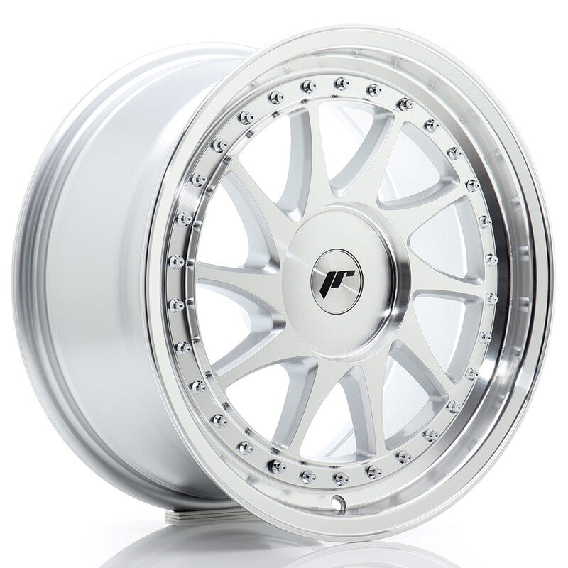 Carica immagine in Galleria Viewer, Cerchio Japan Racing JR-26 8x17 foratura su misura 4/5 fori ET20-35 - Argento
