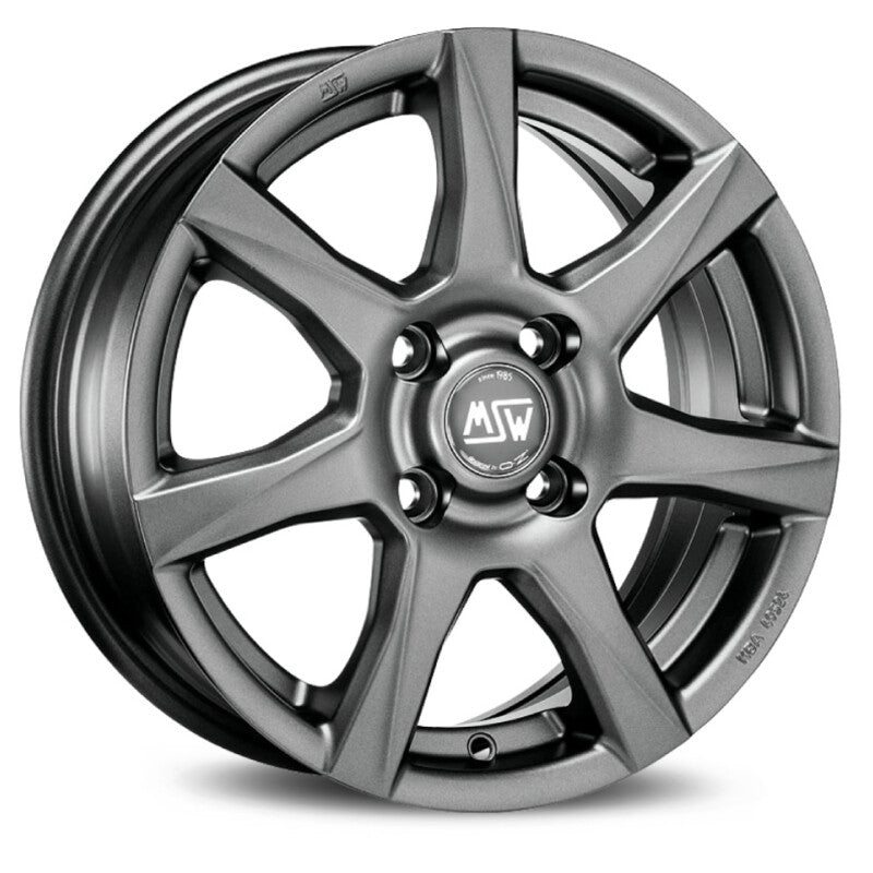 Cerchio MSW 77 6x15 4x100 ET35 - Grigio scuro opaco