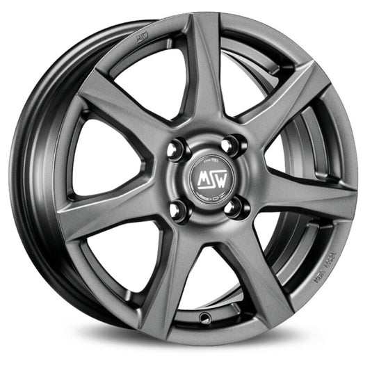 Cerchio MSW 77 6x15 4x100 ET35 - Grigio scuro opaco