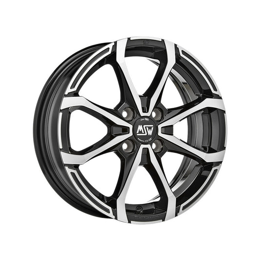 Cerchio MSW X4 5,5x14 4x100 ET40 - Nero lucido lucidato
