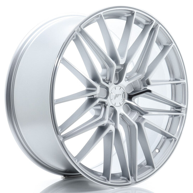 Cerchio Japan Racing JR-38 10x22 foratura su misura 5 fori ET20-57 - Argento lucidato