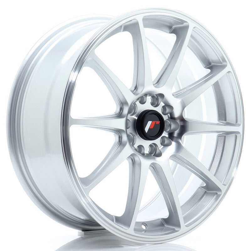 Carica immagine in Galleria Viewer, Cerchio Japan Racing JR-11 7,5x18 5x112/5x114.3 ET40 - Argento lucidato - foro 72,6 mm

