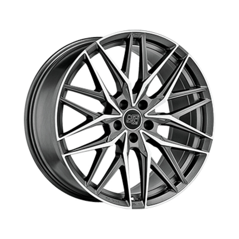 Carica immagine in Galleria Viewer, Cerchio MSW 50 11x21 5x112 ET49 - Gunmetal con razze lucidate
