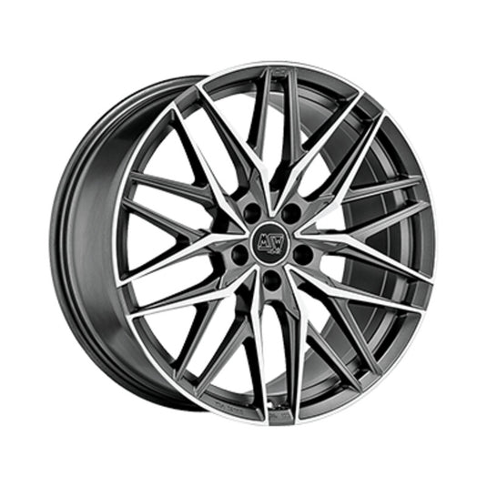 Cerchio MSW 50 11x21 5x112 ET49 - Gunmetal con razze lucidate