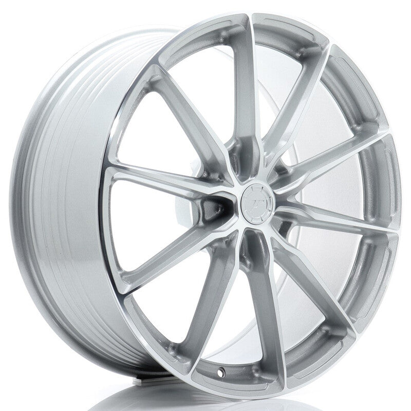 Carica immagine in Galleria Viewer, Cerchio Japan Racing JR-37 Extreme Concave 9,5x21 foratura su misura 5 fori ET10-58 - Argento lucidato

