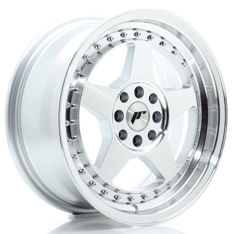 Cerchio Japan Racing JR-6 7x16 4x100/4x108 ET25 - Argento lucidato