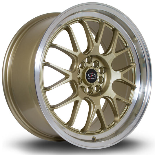 Cerchio Rota MXR 8,5x18 5x100/5x114.3 ET44 - Dorées con bordo cromato