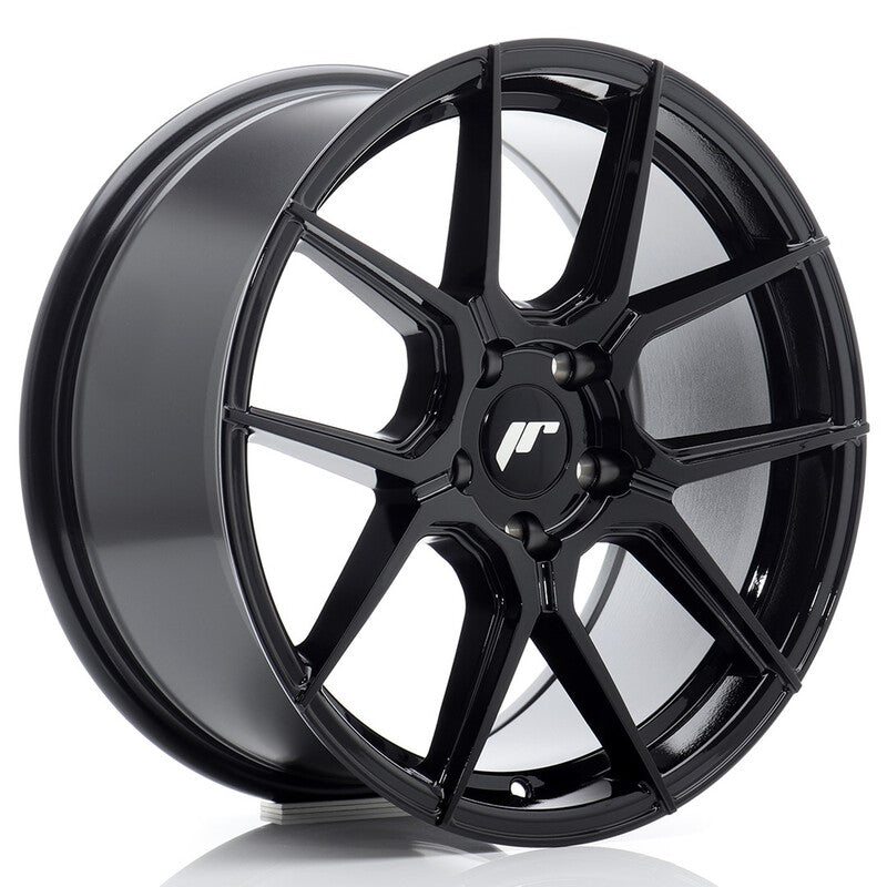 Carica immagine in Galleria Viewer, Cerchio Japan Racing JR-30 8x17 5x100 ET40 - Nero lucido
