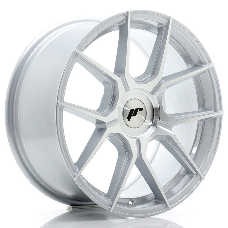 Cerchio Japan Racing JR-30 8x17 foratura su misura 4/5 fori ET20-40 - Argento lucidato