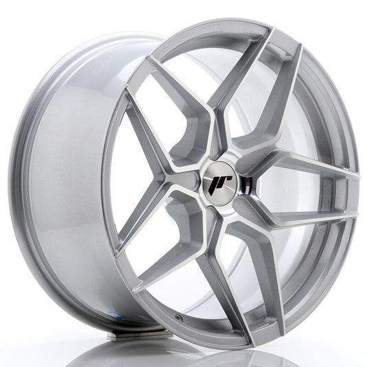 Cerchio Japan Racing JR-34 Extreme Concave 9x18 foratura su misura 5 fori ET20-42 - Argento con frontale lucidato