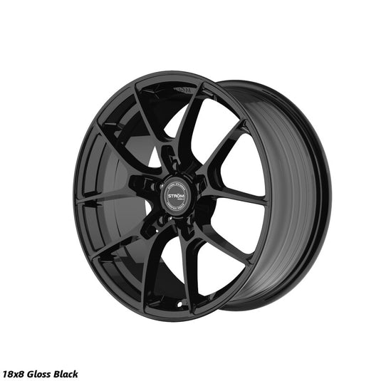 Cerchio Ström STR-F1 8x18 5x120 ET38 - Nero lucido