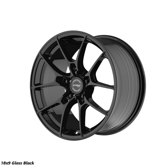 Cerchio Ström STR-F1 9x18 5x120 ET43 - Nero lucido
