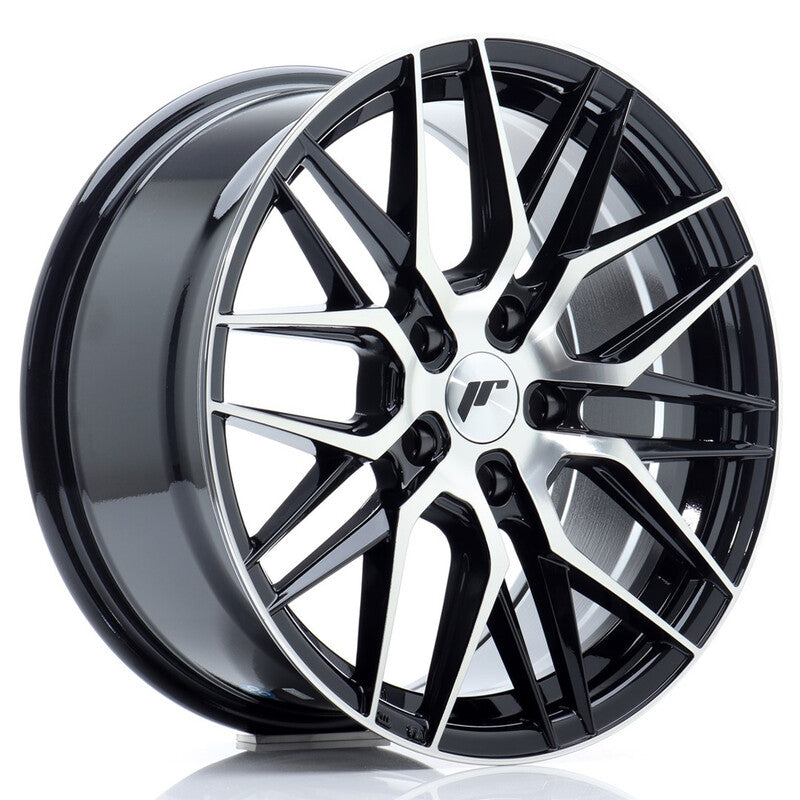 Carica immagine in Galleria Viewer, Cerchio Japan Racing JR-28 8x17 5x112 ET40 - Nero lucido lucidato
