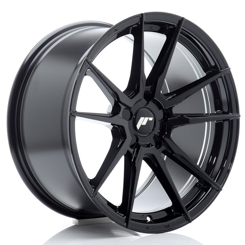 Cerchio Japan Racing JR-21 Extreme Concave 9,5x18 foratura su misura 5 fori ET20-40 - Nero lucido