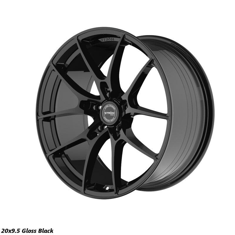 Cerchio Ström STR-F1 9,5x20 5x112 ET38 - Nero lucido
