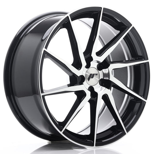 Cerchio Japan Racing JR-36 8,5x19 foratura su misura 5 fori ET20-50 - Nero lucido lucidato