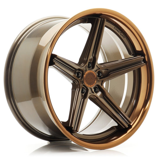 Cerchio Concaver CVR9 10,5x21 foratura su misura 5 fori ET0-10 - Bronzo lucido