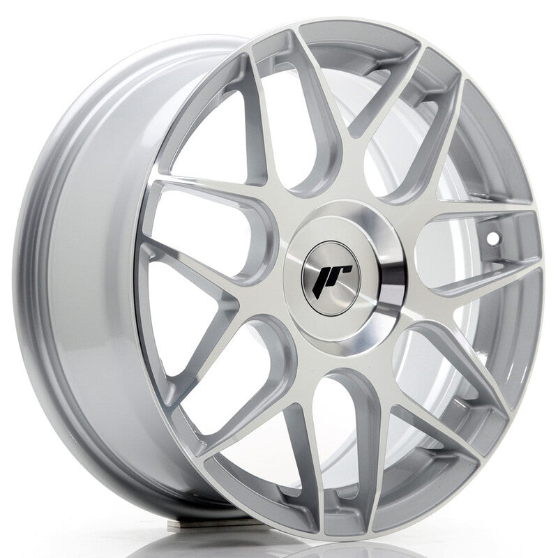 Cerchio Japan Racing JR-18 7x17 foratura su misura 4/5 fori ET20-40 - Argento lucidato
