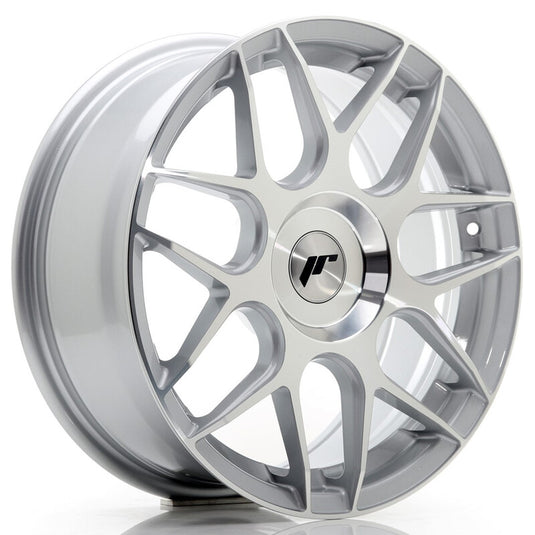 Cerchio Japan Racing JR-18 7x17 foratura su misura 4/5 fori ET20-40 - Argento lucidato