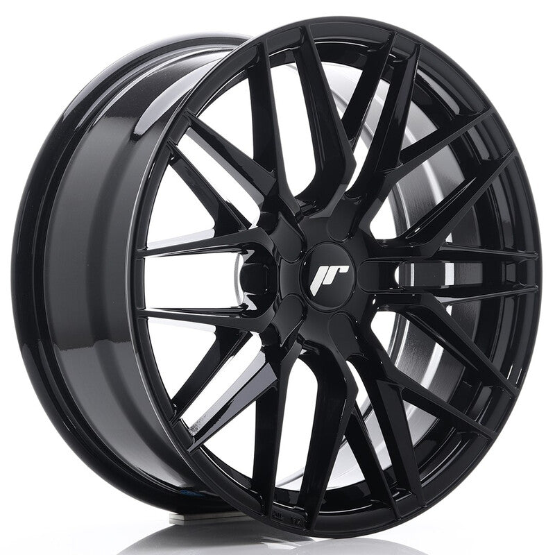 Carica immagine in Galleria Viewer, Cerchio Japan Racing JR-28 7,5x18 foratura su misura 4/5 fori ET20-40 - Nero lucido
