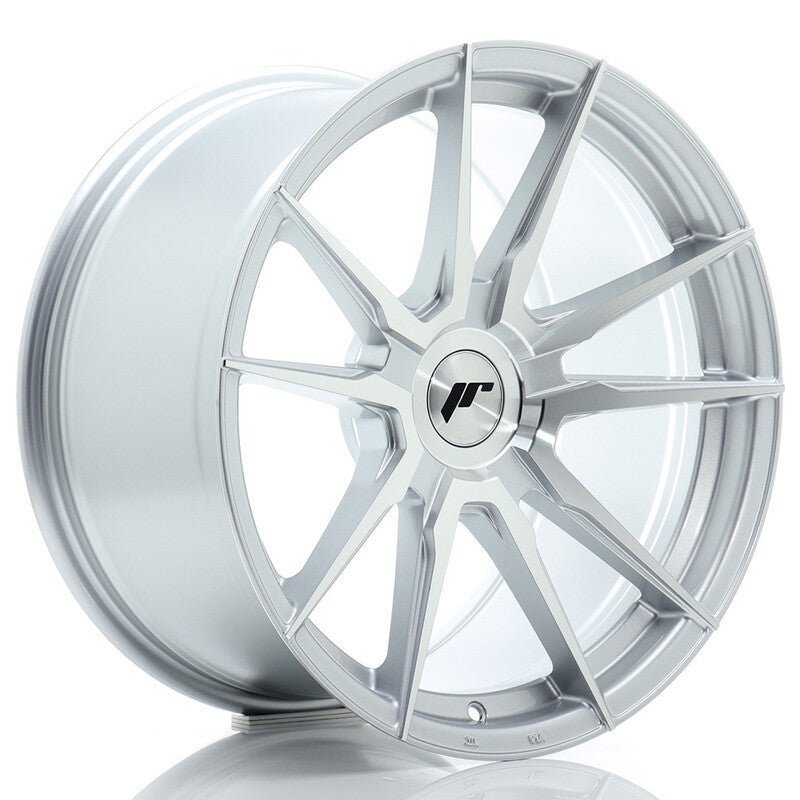 Cerchio Japan Racing JR-21 Extreme Concave 9,5x18 foratura su misura 4/5 fori ET20-40 - Argento lucidato