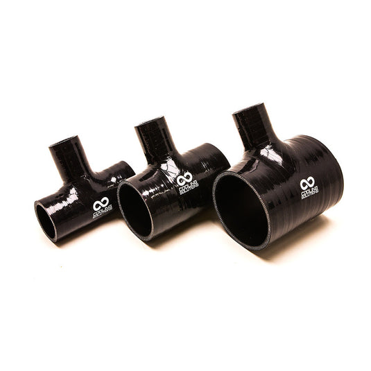 Raccordo a T di Derivazione in Silicone da Ø38 a Ø76 mm, Nero