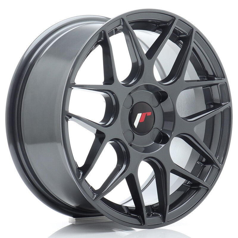 Cerchio Japan Racing JR-18 7x16 foratura su misura 4 fori ET20-35 - Hyper Gray