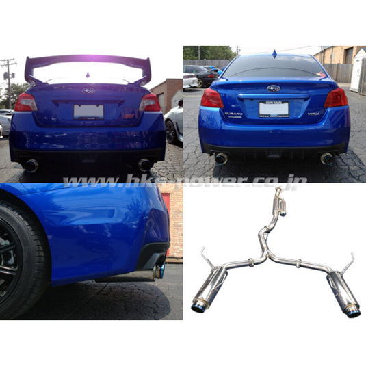Linea di Scarico HKS "Hi-Power" Ti-Tip per Subaru Impreza VAG WRX & VAF WRX STI (FA20 & EJ25)