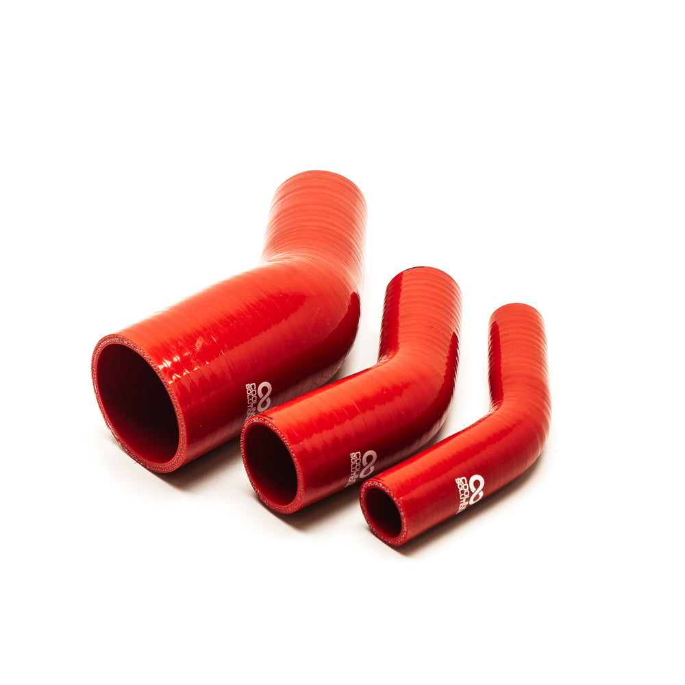 Riduttore a Gomito 45° in Silicone da Ø16-13 a Ø102-90 mm, Rosso