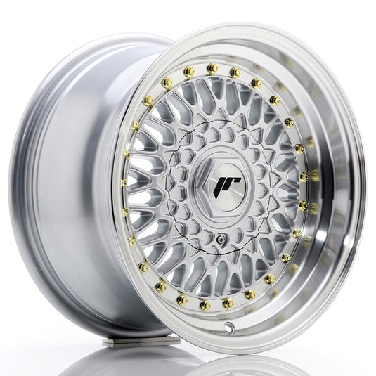 Cerchio Japan Racing JR-9 8x15 foratura su misura 4/5 fori ET20 - Argento lucidato