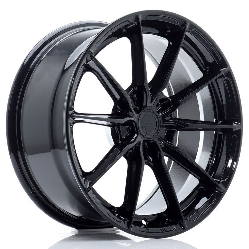 Cerchio Japan Racing JR-37 8x17 foratura su misura 5 fori ET20-40 - Nero lucido