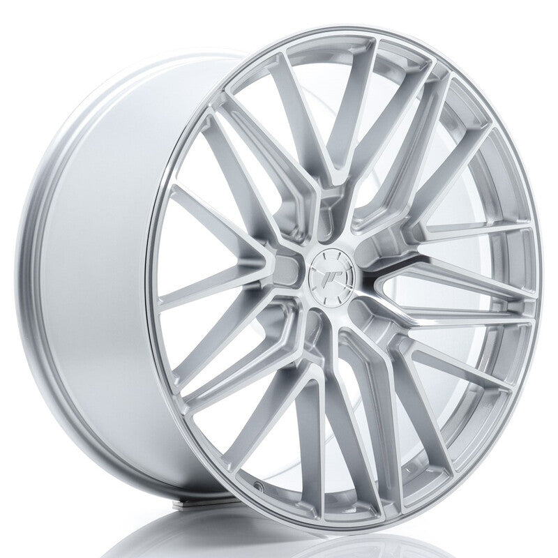 Carica immagine in Galleria Viewer, Cerchio Japan Racing JR-38 9,5x21 foratura su misura 5 fori ET0-35 - Argento lucidato
