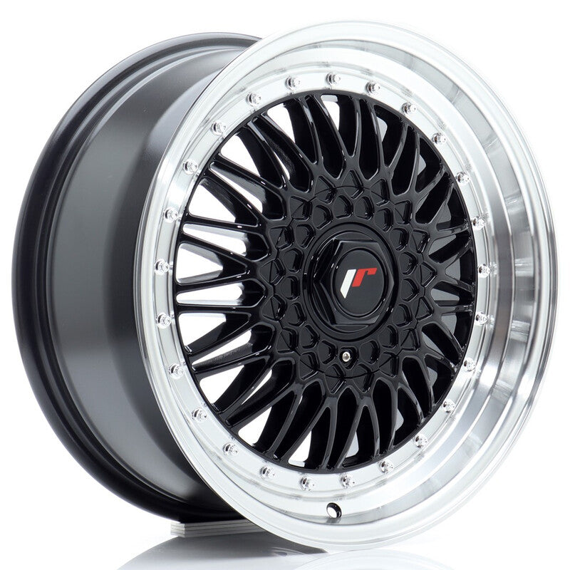 Cerchio Japan Racing JR-9 7,5x17 foratura su misura 4/5 fori ET20-35 - Nero lucido